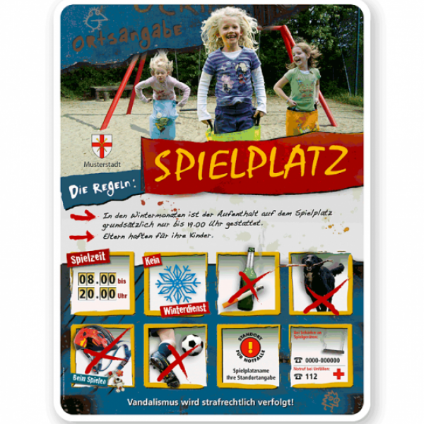 Spielplatzschild Spielplatz 8P - PB
