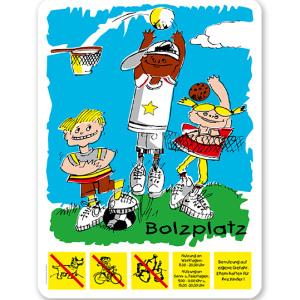 Bolzplatzschild - BP