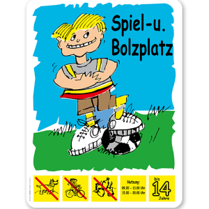 Spielplatzschild Spiel- und Bolzplatz - BP