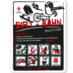 Spielplatzschild Dirt-Bahn 8P-weiß - 3 - DS