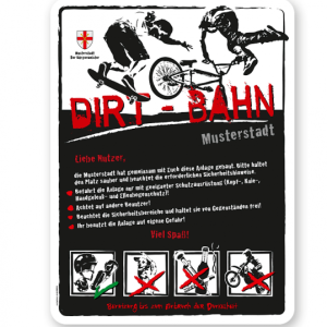 Spielplatzschild Dirt-Bahn 4P-weiß - 3 - DS