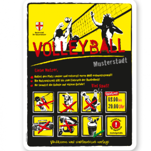 Spielplatzschild Volleyball 8P-gelb - DS
