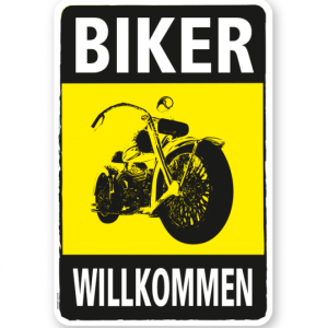 Parkplatzschild Biker willkommen - DS