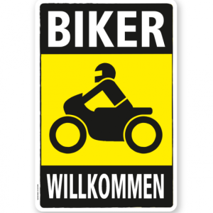 Parkplatzschild Biker willkommen 2 - DS