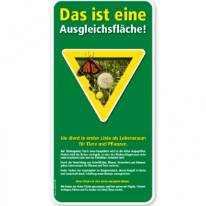 Schild Das ist eine Ausgleichsfläche G