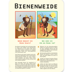 Hinweisschild Bienenweide