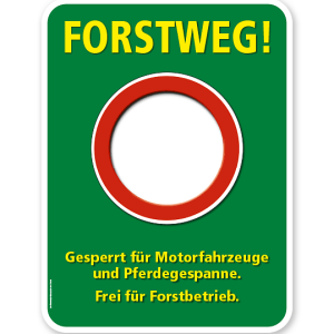 Forstschild Forstweg – G