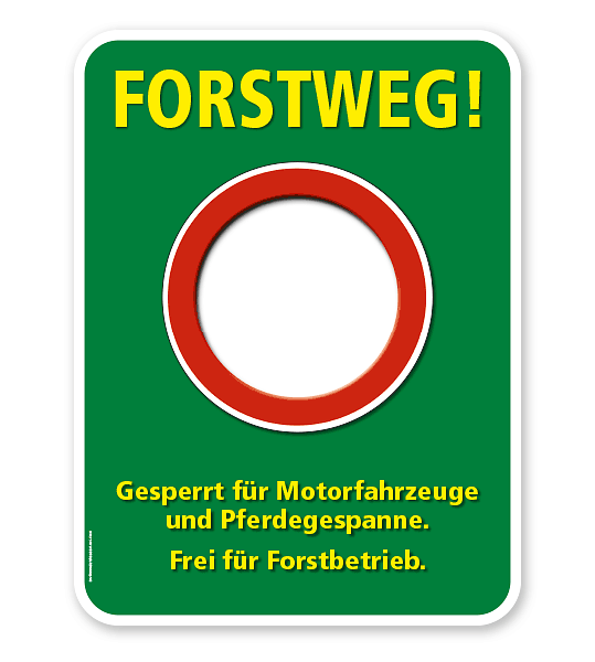 Forstschild Forstweg – G
