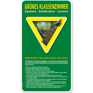 Schild Grünes Klassenzimmer G