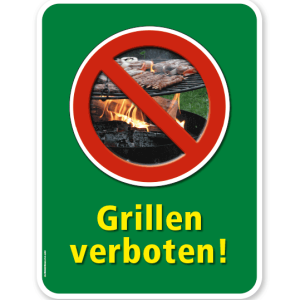 Schild Grillen verboten – G