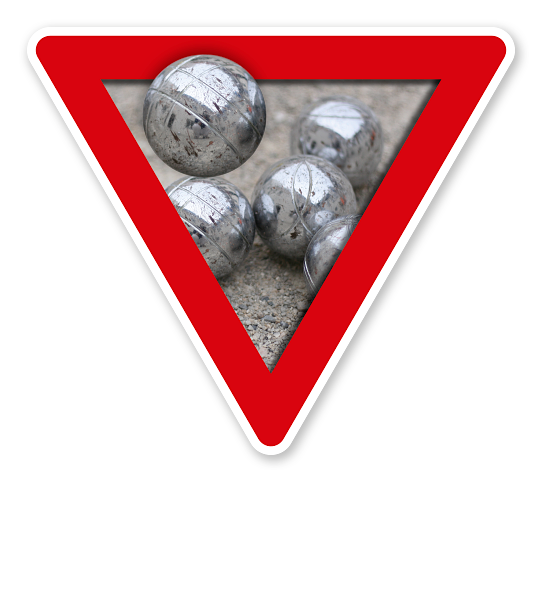 Verkehrsschild Vorsicht, Boule