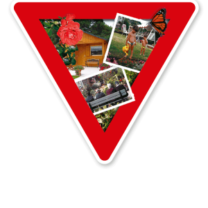 Verkehrsschild Kleingartenanlage - Schrebergarten