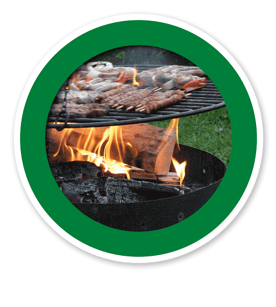 Verkehrsschild Grillen erlaubt
