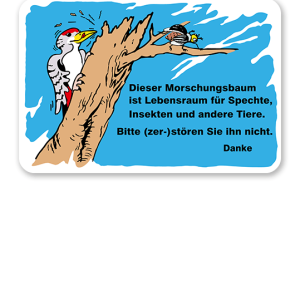 Schild Morschungsbaum – Lebensraum für Tiere - GF