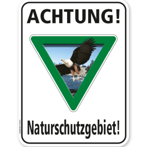Schild Achtung, Naturschutzgebiet (1) – G