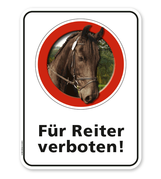 Schild Für Reiter verboten – G