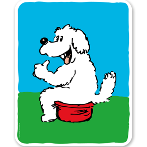 Hundeschild Hundetoilette - Hundewiese - H