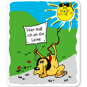 Hundeschild Hunde an die Leine nehmen - H