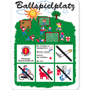 Spielplatzschild Ballspielplatz - KSP-1