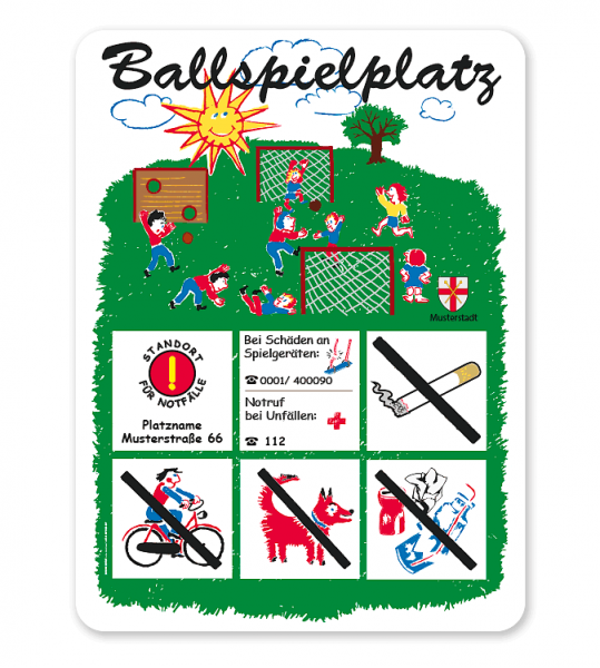 Spielplatzschild Ballspielplatz - KSP-1