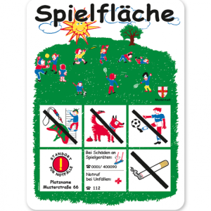 Spielplatzschild Spielfläche - KSP-1