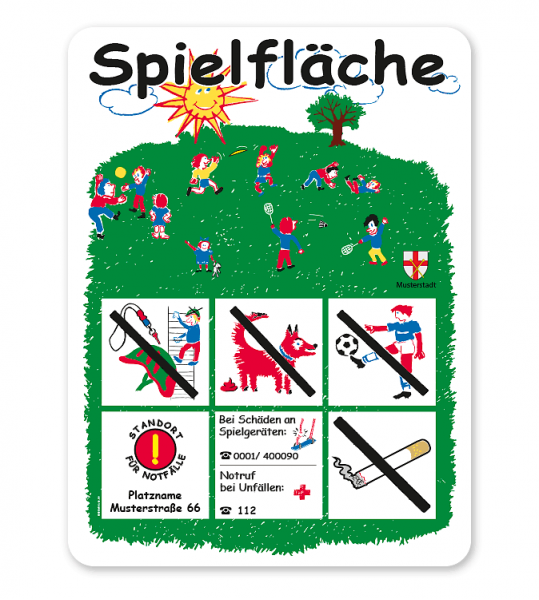 Spielplatzschild Spielfläche - KSP-1