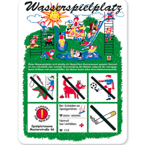 Spielplatzschild Wasserspielplatz - KSP-1