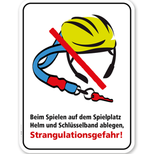 Spielplatzschild Gefahr durch Strangulation auf dem Spielplatz – KSP-2