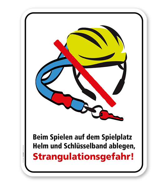 Spielplatzschild Gefahr durch Strangulation auf dem Spielplatz – KSP-2