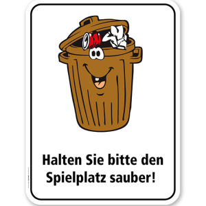 Spielplatzschild Halten Sie bitte den Spielplatz sauber – KSP-2