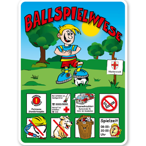 Spielplatzschilder Ballspielwiese 8P - KSP-2