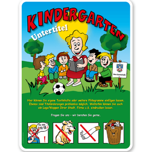 Spielplatzschild Kindergarten 4P - KSP-2