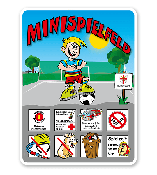 Spielplatzschilder Minispielfeld 8P - KSP-2