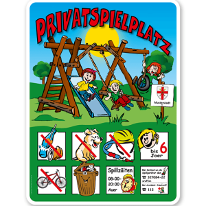 Spielplatzschild Privatspielplatz 8P - KSP-2
