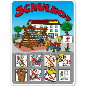 Schulhofschilder Schulhof Spielplatz - Variante 3 - 8P - KSP-2