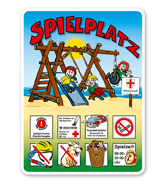 Spielplatzschilder Spielplatz - Strand 8P - KSP-2