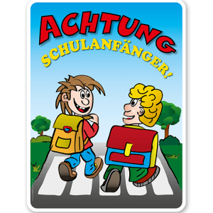 Kinderschild Achtung Schulanfänger - KSP-2