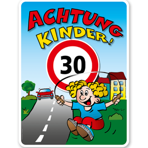 Kinderschild Achtung Kinder 30er Zone - VSS
