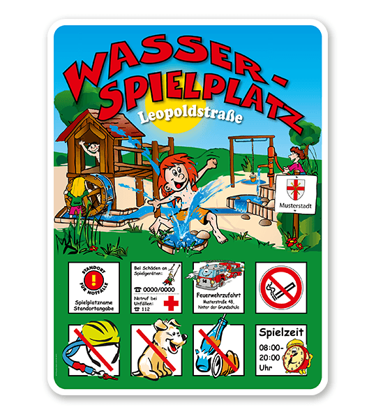 Spielplatzschilder Wasserspielplatz 8P - KSP-2