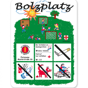 Schild Bolzplatz - KSP-1