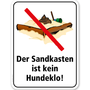 Spielplatzschild Der Sandkasten ist kein Hundeklo – KSP-2