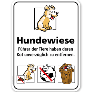 Hundeschild Hundewiese 3P – KSP-2