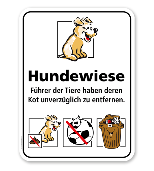 Hundeschild Hundewiese 3P – KSP-2