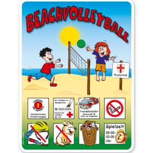 Spielplatzschild Beachvolleyball 8P - KSP-2