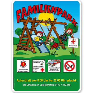 Spielplatzschild Familienpark 4P - KSP-2