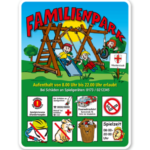 Spielplatzschild Familienpark 8P - KSP-2