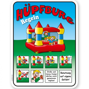Spielplatzschild Hüpfburg Regeln - KSP-2