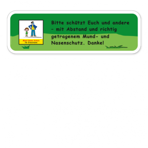 Spielplatz Zusatzschild Mund-Nasen-Schutz für Erwachsene - KSP-2