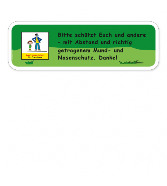 Spielplatz Zusatzschild Mund-Nasen-Schutz für Erwachsene - KSP-2