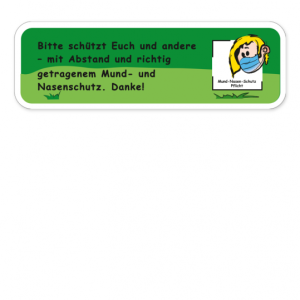 Spielplatz Zusatzschild Mund-Nasen-Schutz - KSP-2